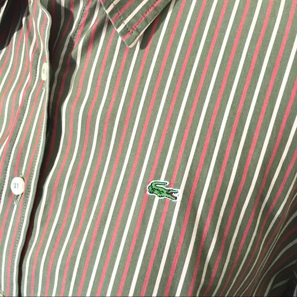 Lacoste Collared Button Front Stripe Shirt - Picture 3 of 8